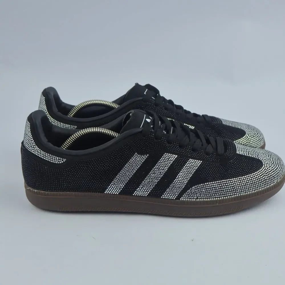 adidas Samba OG Rhinestone Black Silver Women's - IH9052 Size 11